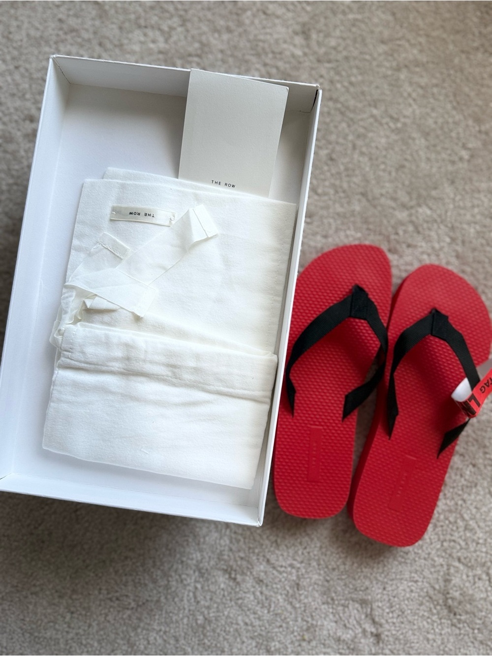 THE ROW Dune Platform Flip Flop Red Black Straps AUTHENTIC sz 41 - Picture 12 of 14